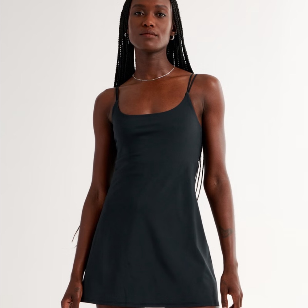 NWT Abercrombie & Fitch Black Traveler Mini Dress - Picture 3 of 4